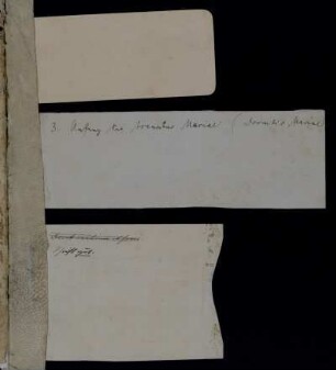 Drei eingehängte Zettel von H. Duensing (Rückseite)