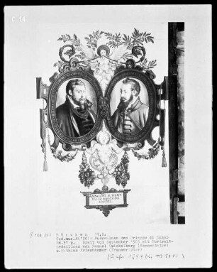 Bußpsalmen des Orlando di Lasso — Bildseite mit zwei Porträts