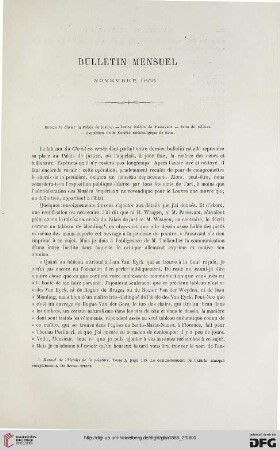 Bulletin mensuel: novembre 1866
