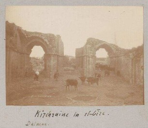 Kirchenruine in el-bire [el bire]. Dalman.