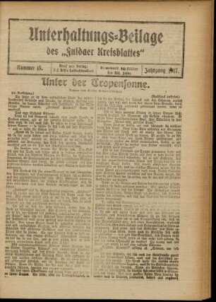 Ausgabe vom Sonntag, den 15. April 1917.