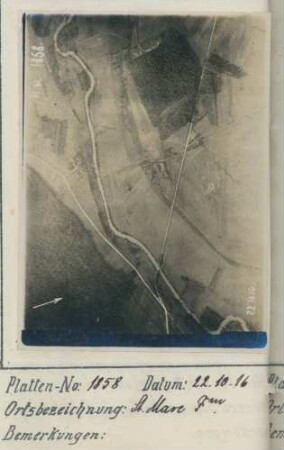 Foto des Geländes um die Saint-Marc-Ferme südwestlich von Bailly (Luftbild)