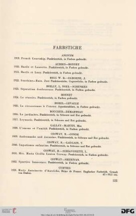 Farbstiche (Nr. 1919-1963)