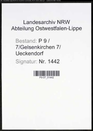 Heiratsregister Standesamt Gelsenkirchen 7 Ueckendorf