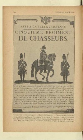 Prospectus de recrutement. - Musée de l'Armée. - Photographie Hachette
