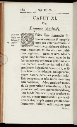 Caput XI. De Liquore Seminali.