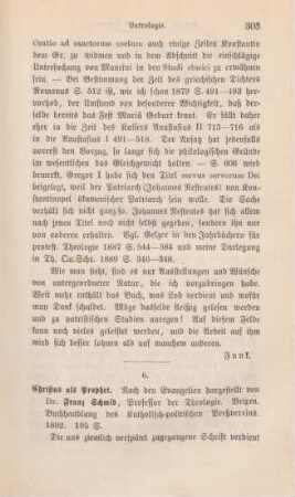 303-305 [Rezension] Christus als Prophet