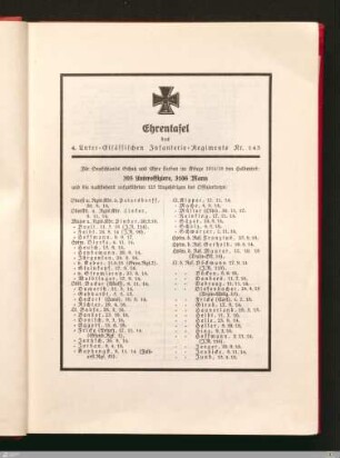 Ehrentafel