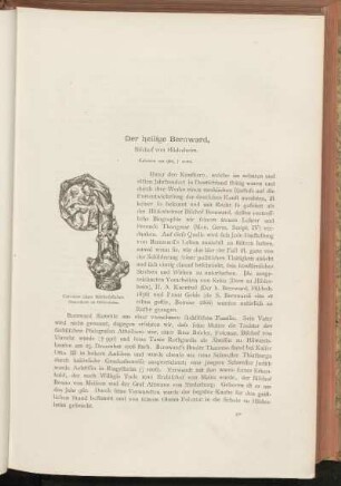 [III.] Der heilige Bernward, Bischof von Hildesheim. [Von Alwin Schultz.]
