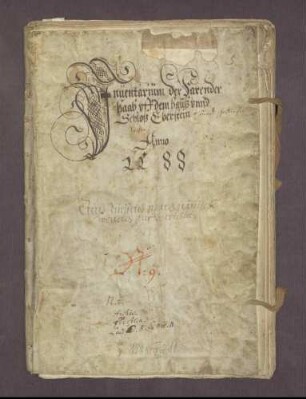 Inventarium der fahrenden Habe und der schriftlichen Sachen aus Haus und Schloß Eberstein, aufgenommen auf Befehl des Markgrafen Philipp I. von Baden