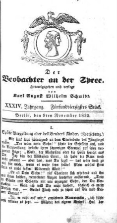 45. Stueck, 9. November 1835