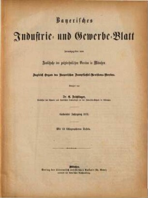 Bayerisches Industrie- und Gewerbeblatt. 7. 1875