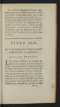 Titre XLII.