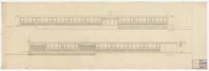 Forschungsinstitut für Holzwerkstoffe, Karlsruhe: Ansichten Süden, Norden 1:50