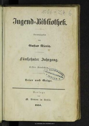 Leier und Geige : eine Erzählung für die Jugend