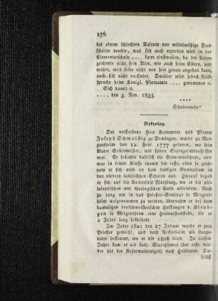 Nekrolog : Joseph Schmalstig