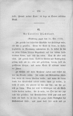 61. An Caroline Flachsland.