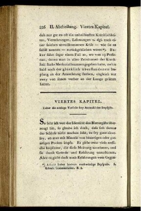 Viertes Kapitel. Ueber die nöthige Vorsicht bey Auswahl des Impfgifts.