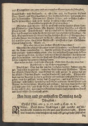 Am drey und zwantzigsten Sonntag nach Pfingsten / Epistel Phil. am 3. v. 17. und 4. Cap. v. 1.