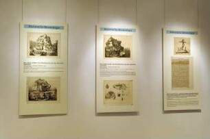 SLUB, Ausstellung "Gespräche mit der Erde. Geowissenschaften in Sachsen" : Ausstellungspräsentation im Buchmuseum. Ausstellungstafeln zur Historischen Mineralogie