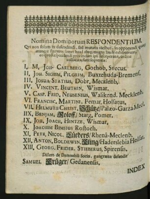 Nomina Dominorum Respondentium