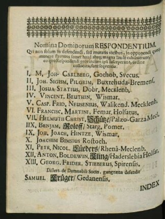 Nomina Dominorum Respondentium