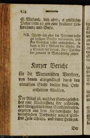 Kurzer Bericht für die Marianischen Verehrer, ...