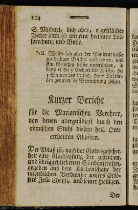 Kurzer Bericht für die Marianischen Verehrer, ...