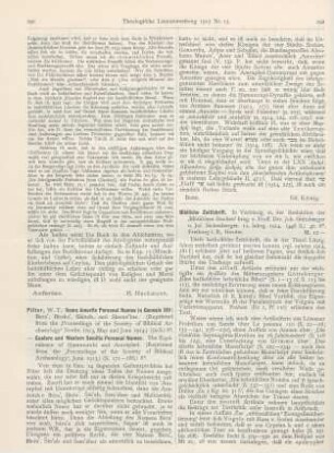 291-292 [Rezension] Pilter, W. T., Some Amorite Personal Names in Genesis XIV: Bera‘,Birsha‘, Shinab, and Sheme‘ber