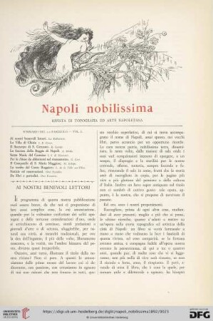 Ai nostri benevoli lettori