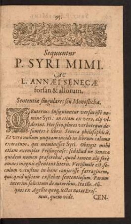 Sequuntur P. Syri Mimi.