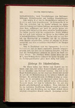 Fürsorge für Schulentlassene