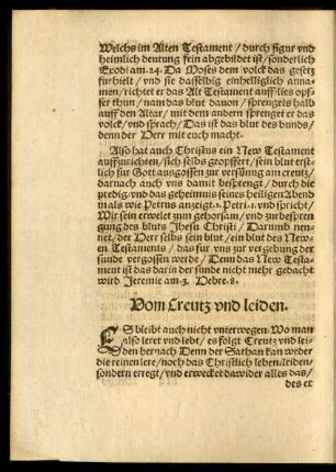 Vom Creutz und leiden.