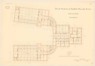 Universität Breslau Klinische Neubauten. Medizinische Klinik: Grundriss 1. Obergeschoss 1:100