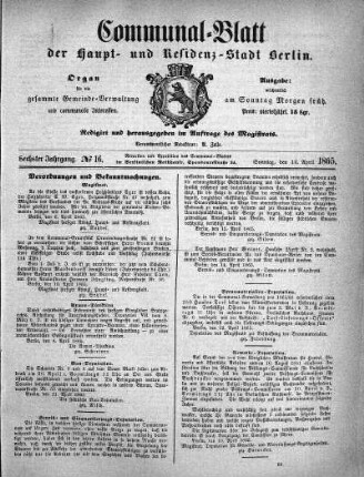 1865,16: No. 16, 16. April 1865