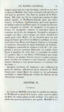 Chapitre IX. Conclusion