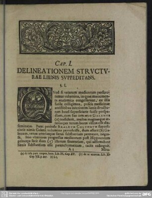 Cap. I. Delineationem Structurae Lienis Suppeditans
