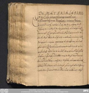 De Materia Lapidis