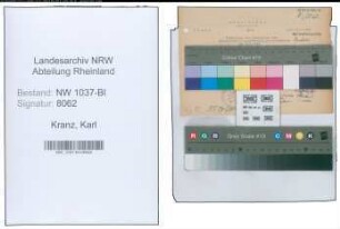 Entnazifizierung Karl Kranz , geb. 16.06.1890 ()