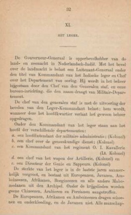 XI. Het leger