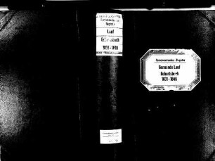 Lauf OG; Katholische Gemeinde: Geburtenbuch 1831-1849