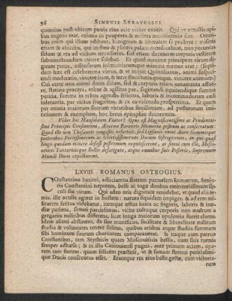 LXVIII. Romanus Ostrogius