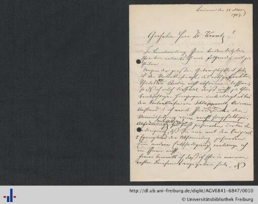 Brief, 18.03.1903