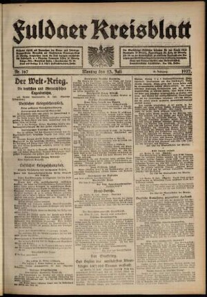 Ausgabe vom Montag, den 23. Juli 1917.