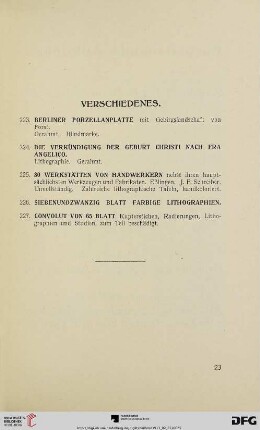 Verschiedenes (Nr. 223-227)