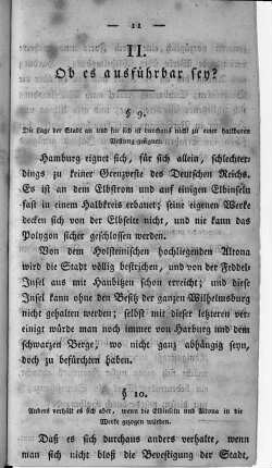 II. Ob es ausführbar sey?