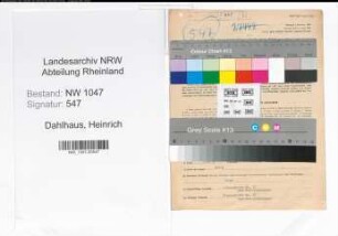 Entnazifizierung Heinrich Dahlhaus , geb. 16.05.1900 (Landwirt)