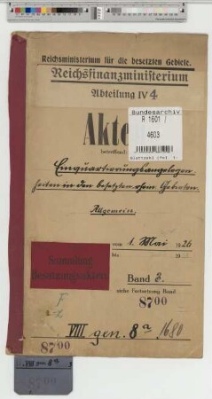 Einquartierungsangelegenheiten in den besetzten rheinischen Gebieten. Allgemein