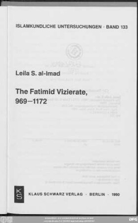 The Fatimid vizierate : 969 - 1172