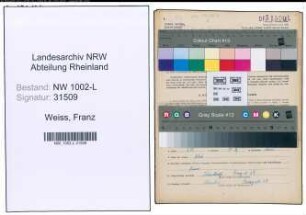 Entnazifizierung Franz Weiss , geb. 21.02.1900 (Arbeiter)